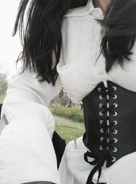 2021 Women Corset Wide Pu Leather Belt Cummerbunds Strap Bel