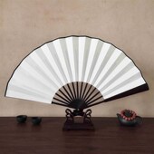 blank plain folding silk fan white 极速8 painting
