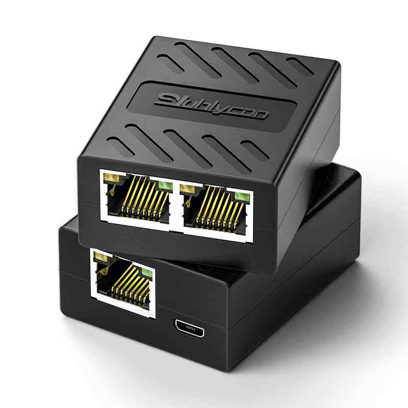 网线分线器转换器对接头一拖二接口同时上网一分二转接水晶头宽带