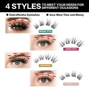 FLOMAZE Lash Clusters 100 Pcs DIY Eyelash Extension Natural