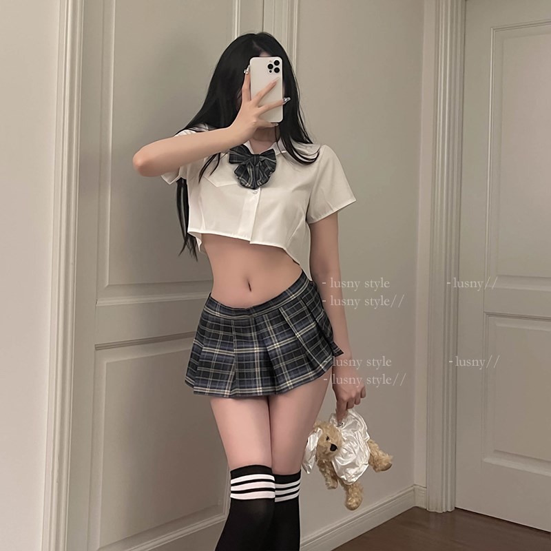 极速娇嗔甜妹 性感JK制服纯欲学院风甜美内衣水手服短裙套装女