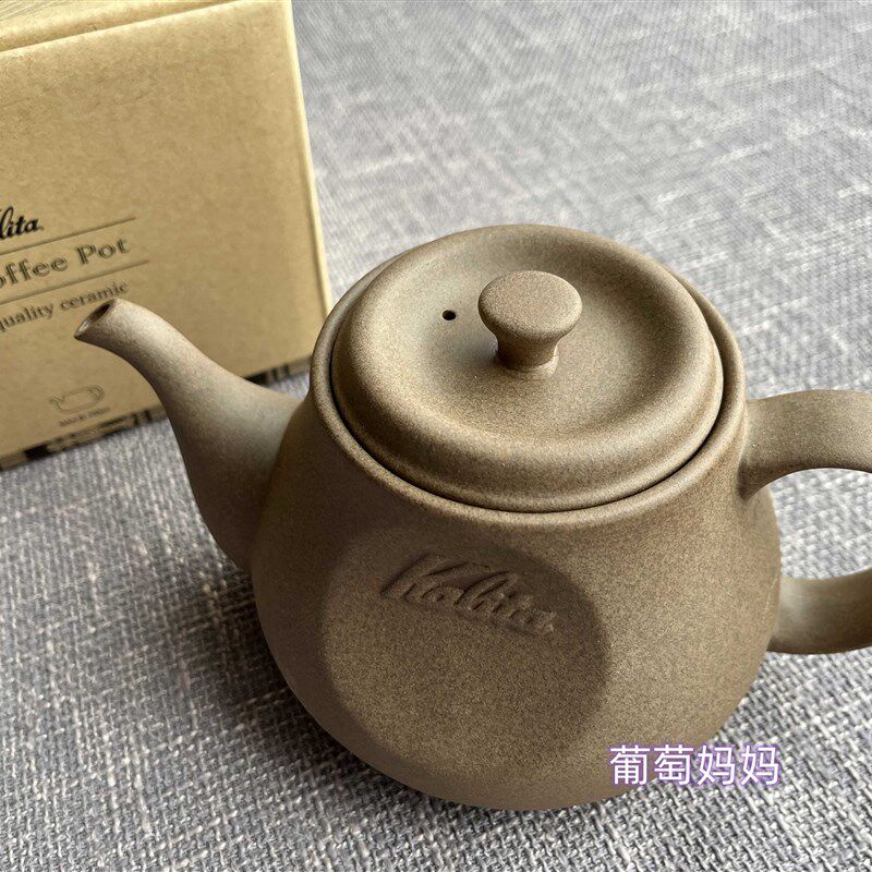 现货Kalita波佐见烧155/185蛋糕砂岩粗陶手冲咖啡滤杯套装咖啡壶