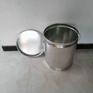 铁桶圆桶加厚带盖子装米桶茶叶收纳罐密封防虫防潮家用大容量100