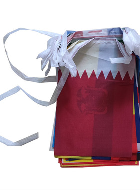 Qatar  FIFA World Cup Flags  14*21 CM  10 Meters 32 Countrie