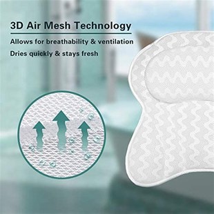 Bathtub Pillow  Luxury Spa Bath Pillows for Tub Neck and Bac