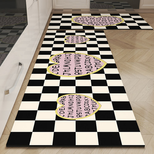 厨房专用长条地垫防水防油防滑脚垫吸水吸油防脏免清洗矽藻泥地毯