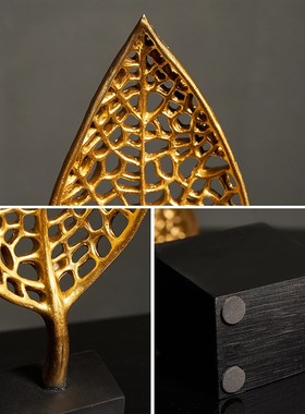 新品Europe Style Resin Leaf Model Home Decoration Modern Scu