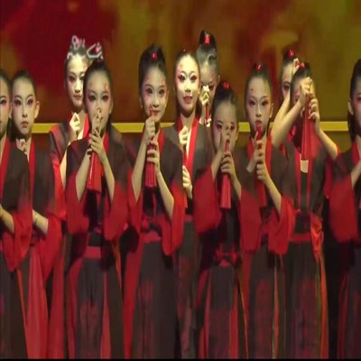 极速六一儿童华夏少年古典舞中大童女古典扇子舞壮志少年行象王行