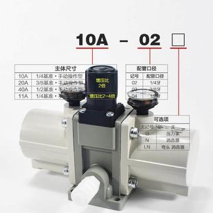 03压缩空气气体加压VBA40A 气动增压阀VBA10A 02增压泵VBA20A