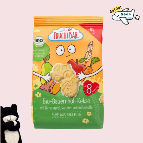 【满300包邮】德国直邮#FruchtBar8个月+有机demeter果蔬饼干100g