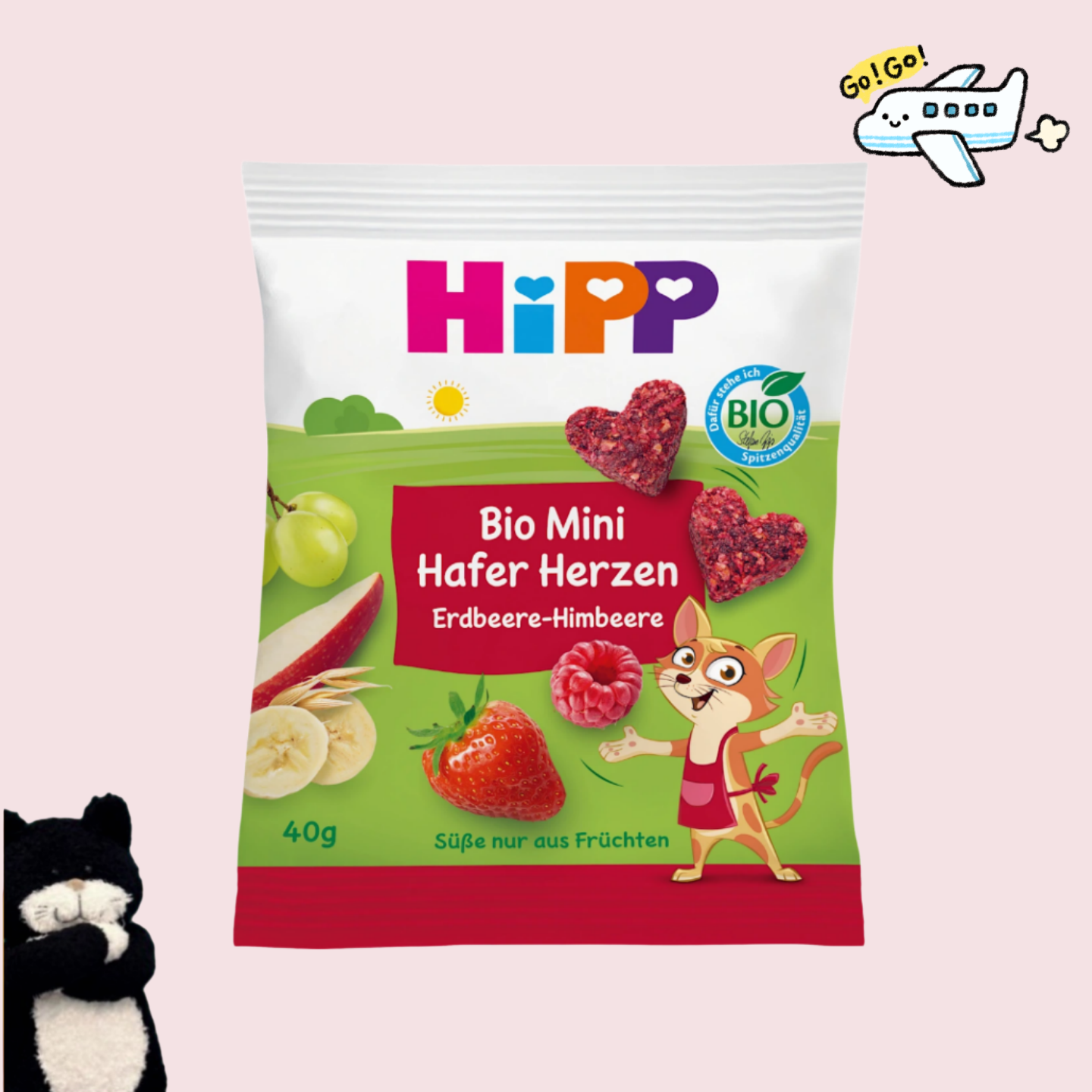 【满300包邮】德国直邮#hipp1岁+有机谷物儿童零食40g合集
