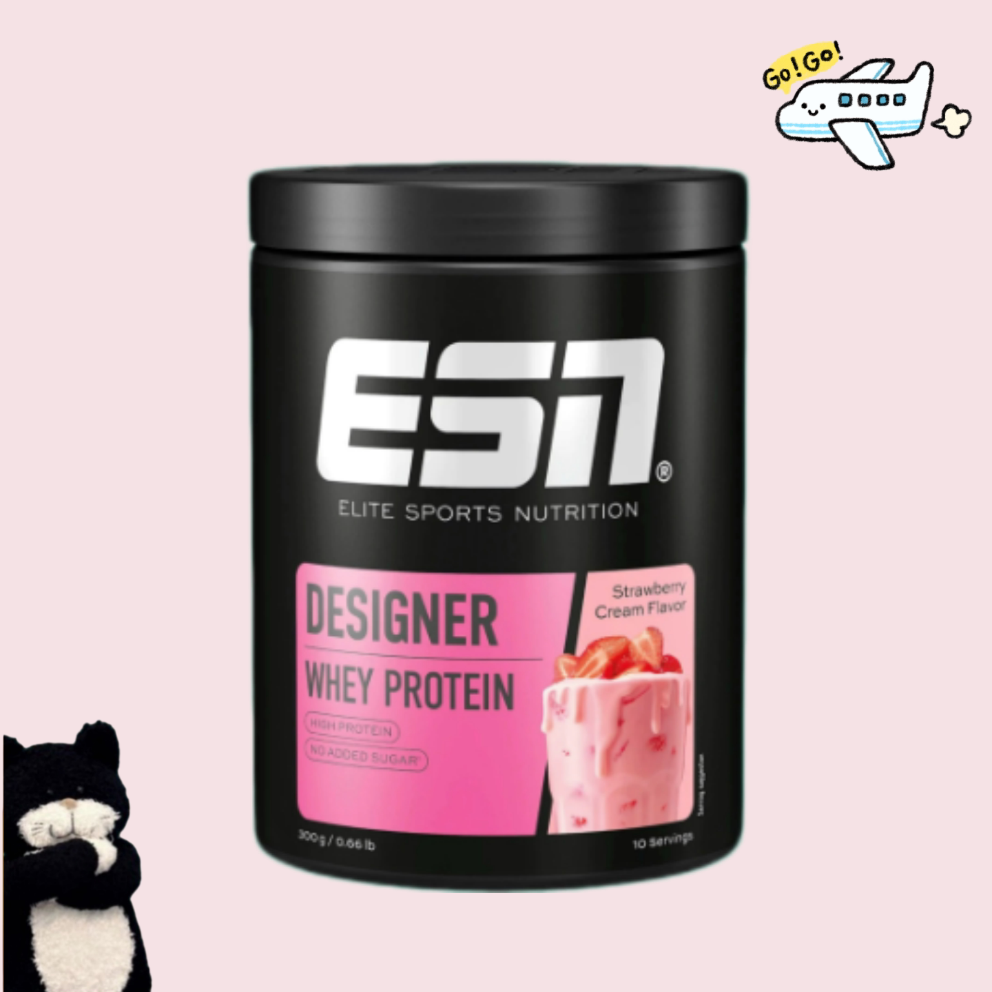 【满300包邮】德国直邮#ESN奶油草莓味蛋白粉300g