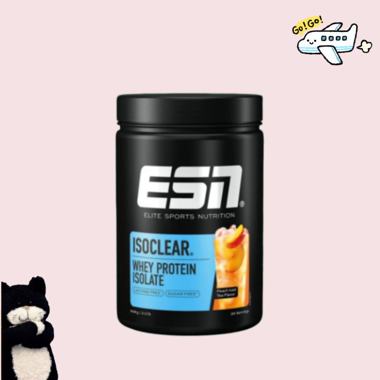 【满300包邮】德国直邮#ESN蜜桃冰茶分离乳清蛋白粉908g