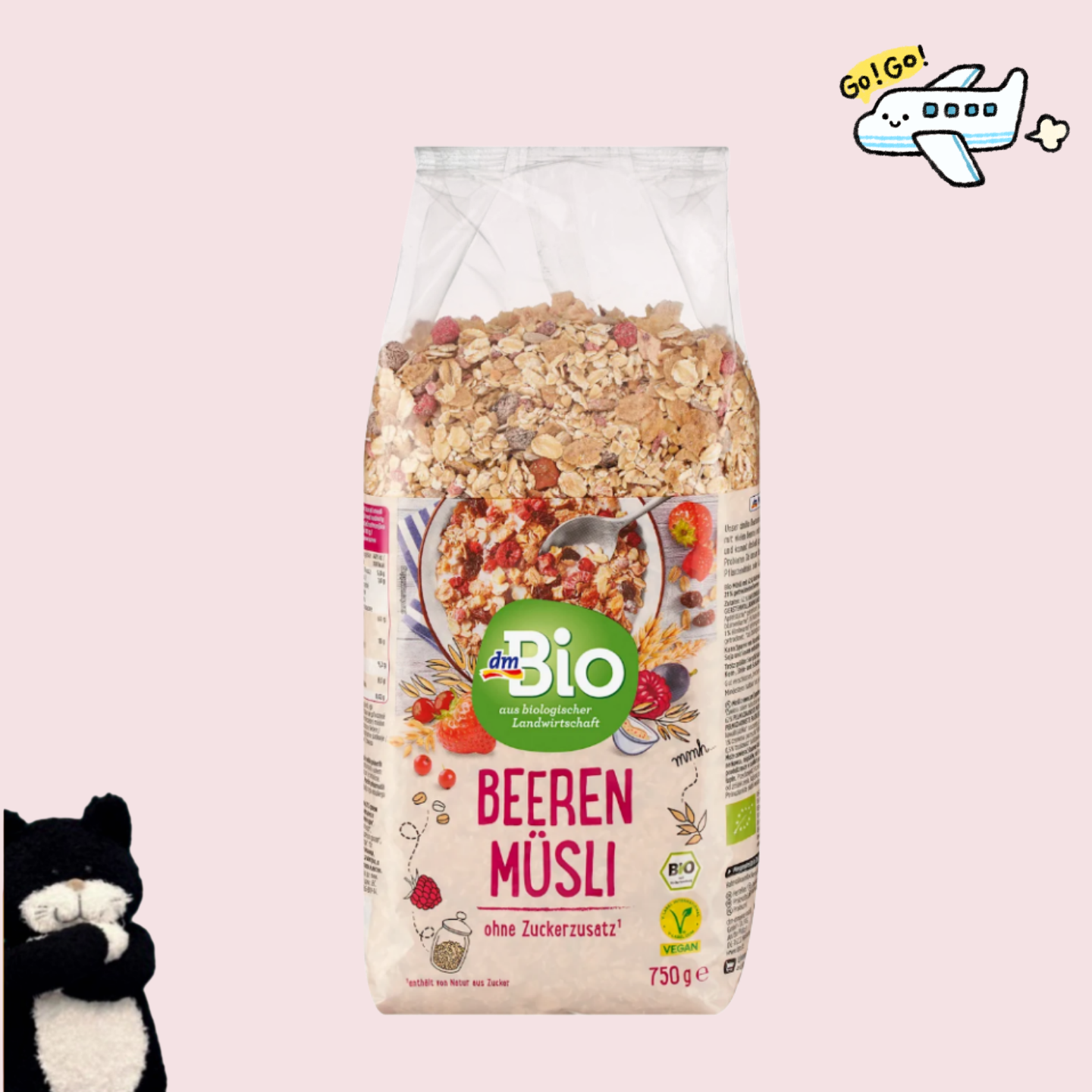 【满300包邮】德国直邮#dm bio有机莓果燕麦750g