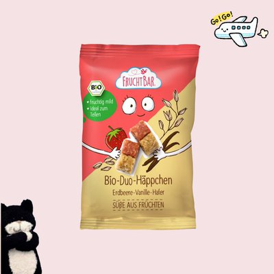 【满300包邮】德国直邮Fruchtbar12个月+有机草莓香草燕麦小方40g