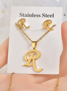 Titanium steel set jewelry stainless steel pendant jewelry