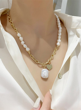 Baroque Freshwater Pearl Necklace South Koreas Temperament