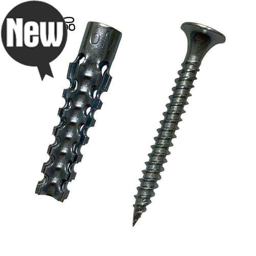 塑料蓬胀管钉胀塞轻型铁蓬胀铁6mm膨胀螺丝螺丝轻质砖膨8wmm螺丝