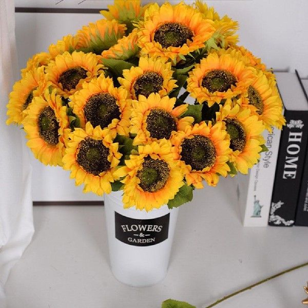 1pcs Artificial Sunflower Realistic Silk Daisies DIY