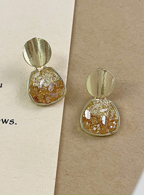 2023 New Arrival Simple Champagne Color Zircon Geometric