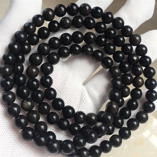 手串石手链黑驴蹄子108颗鱼籽纹黑金料驴蹄子仿x牛角佛珠