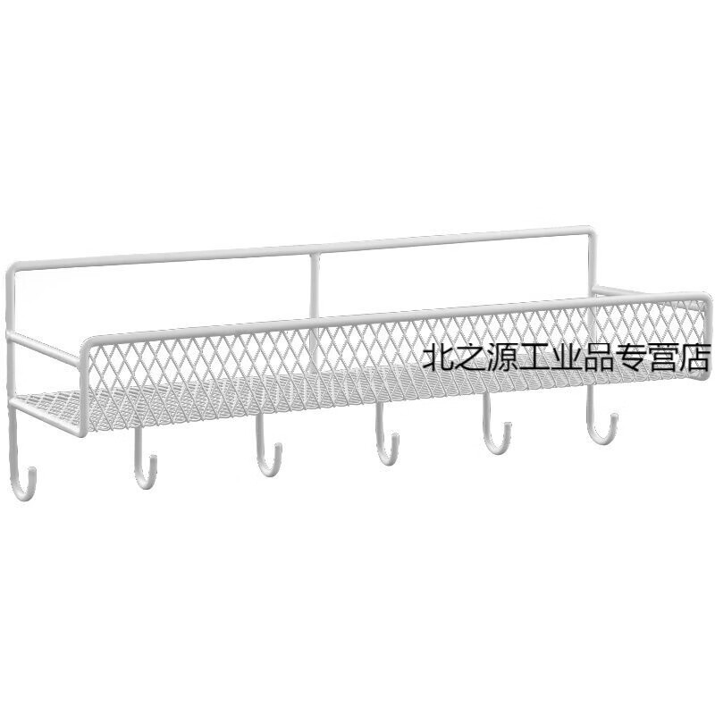 新品免打孔门後挂钩置物架壁挂墙上厨房一排长条门口钥匙收纳挂架