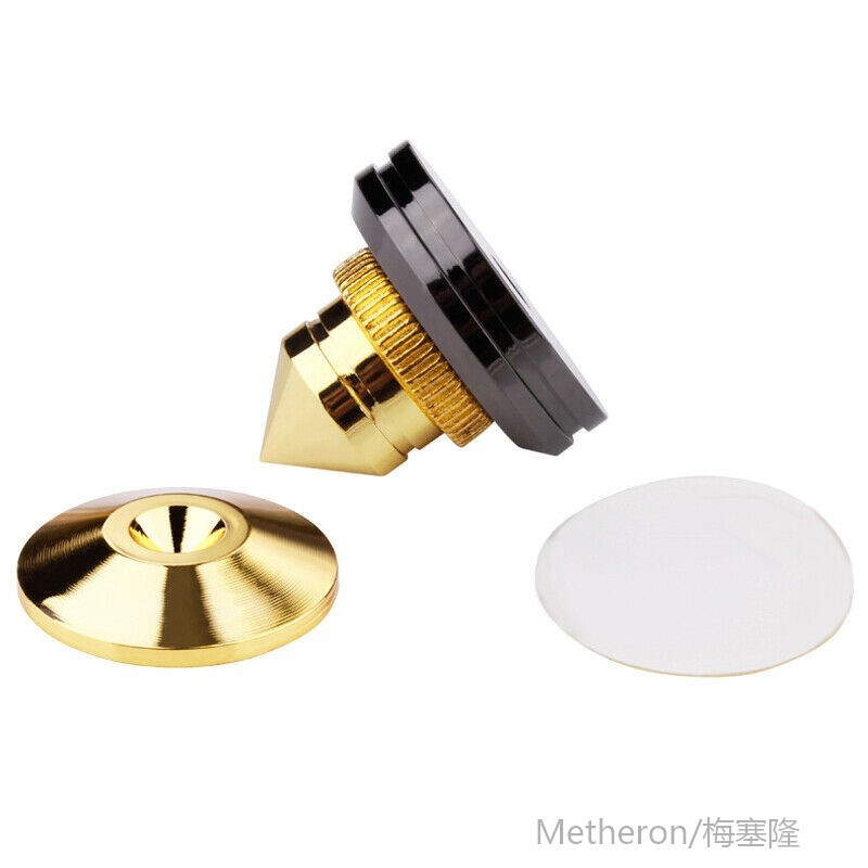 1 Set Gold Speaker Spike Floor Discs Stand Foot Cone Isolati