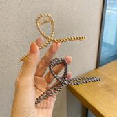 hair Simple grab large back metal head clip bath