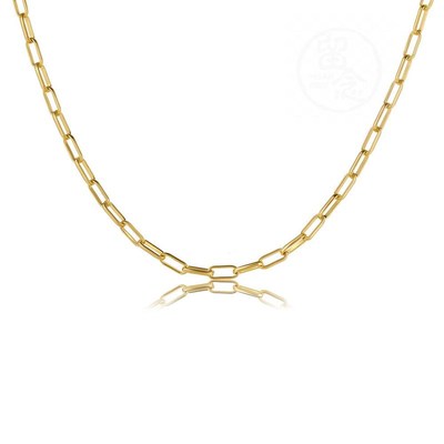 -New personality electrophoresis gold thick chain necklace l