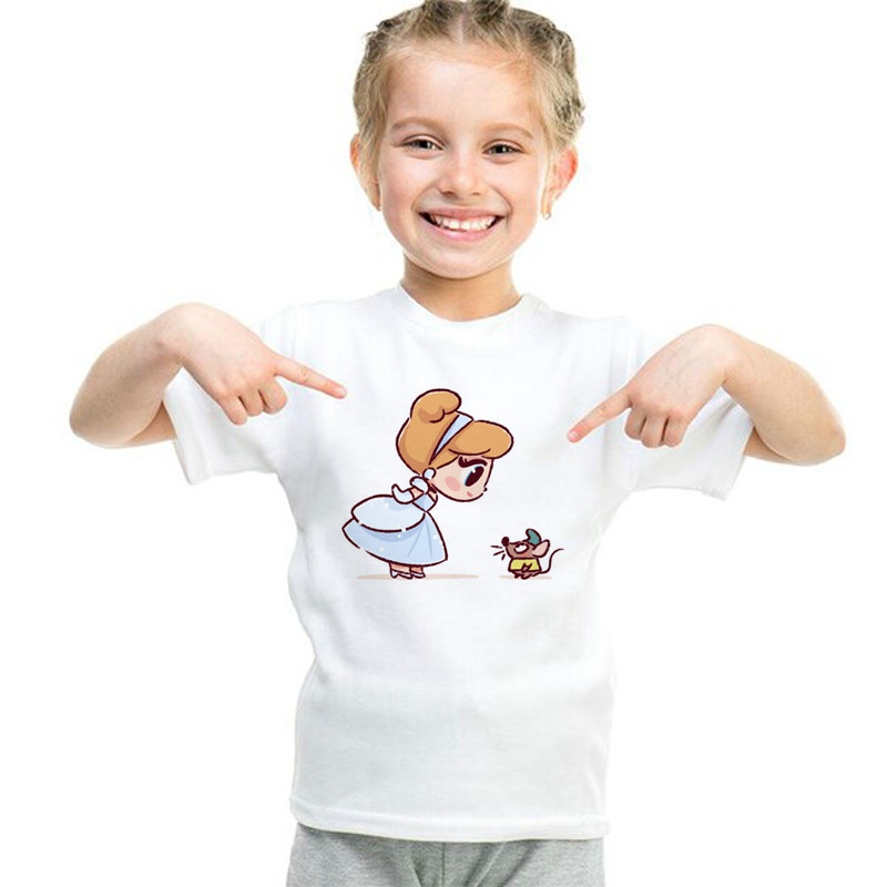 夏季圆领时尚欧美风INS超火可爱公主与小萌宠印花儿童男女童装T恤