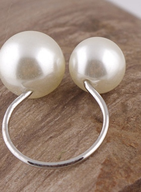 Fashion Womens Size Pearl Open Ring Temperament Wild Fashio