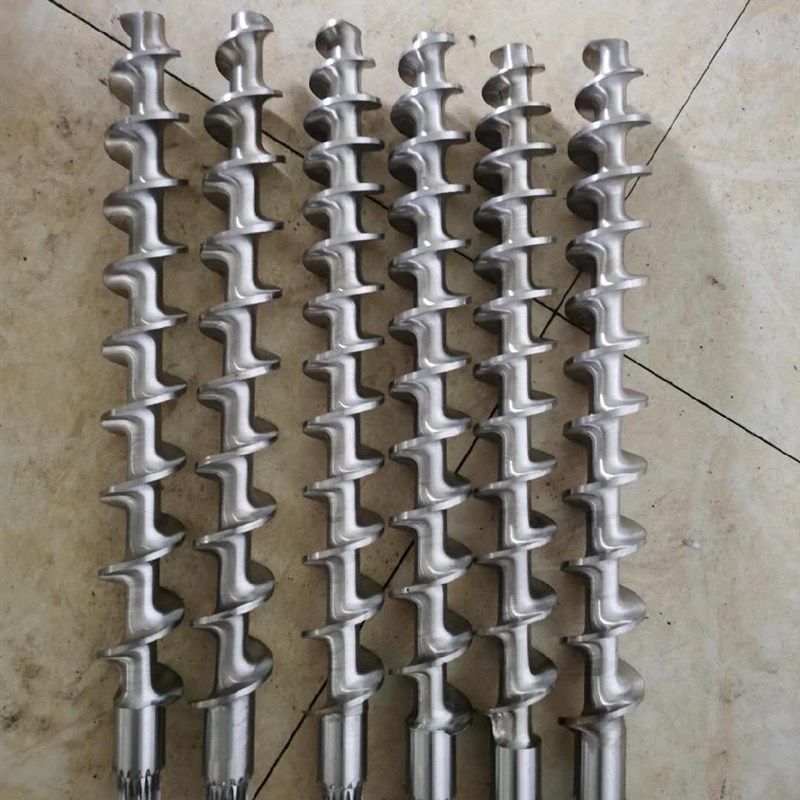 挤出机螺杆搅拌杆螺管上料机不锈钢丝杆锰钢抽水泵输送机螺旋杆