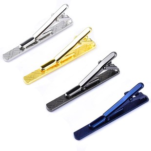 Bar Steel Pin Clamp Clasp Necktie Clip Tie Stainless Mens