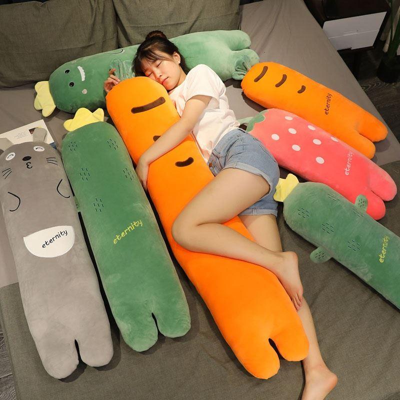 ...抱枕长条枕睡觉圆柱形靠枕头儿妇童孕床上靠垫j可枕洗枕套拆夹