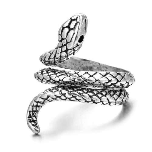 Retro Punk Snake Ring for Men Women Opening Adjustable Rings