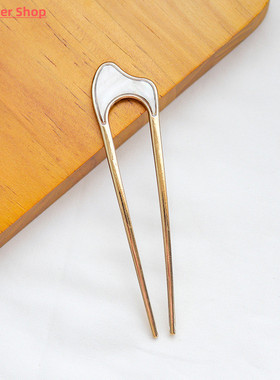 Japan Hair Sticks Women Hairclip Simplicity Colorful U Shape