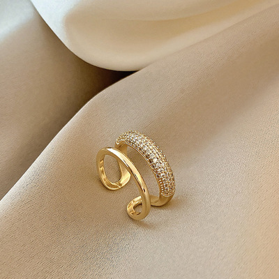 Koreas New Exquisite Geometric Simple Ring Fashion Temperam