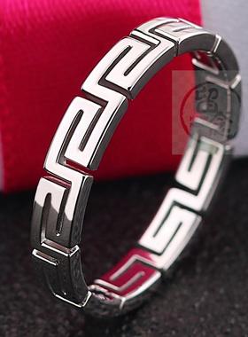 。Womens Gold Ring Ring Titanium Steel Great Wall Pattern R