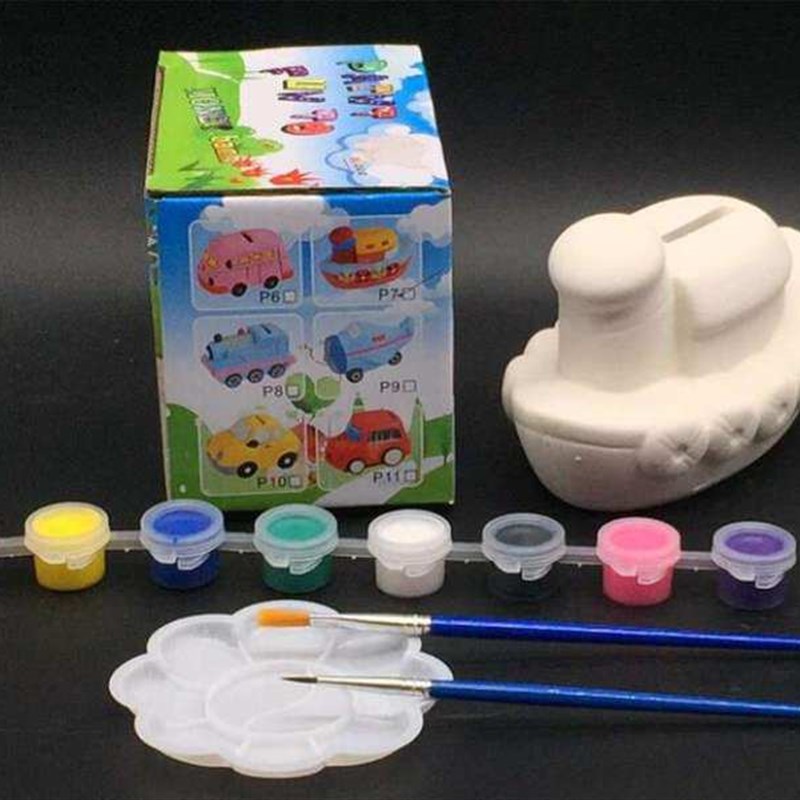 创意石膏娃娃模具模型磨具diy画新款存钱罐小汽车女孩模型车绘画