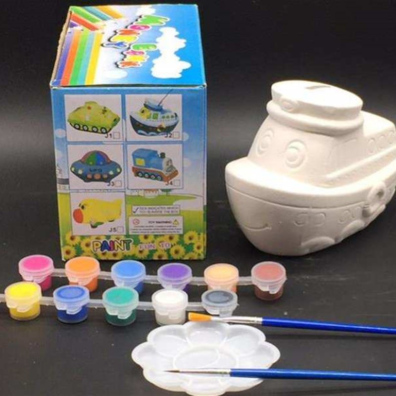 创意石膏娃娃模具模型磨具diy画新款存钱罐小汽车女孩模型车绘画