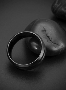 Purple Black Simple Design Ring Men Finger Accessories Rings