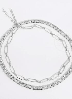 -Autumn and winter wear hip hop punk alloy womens geometric