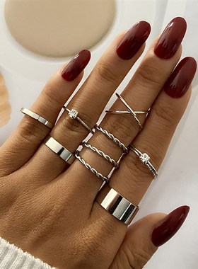 IPARAM Vintage Metal Gold Wide Knuckle Ring Set For Women