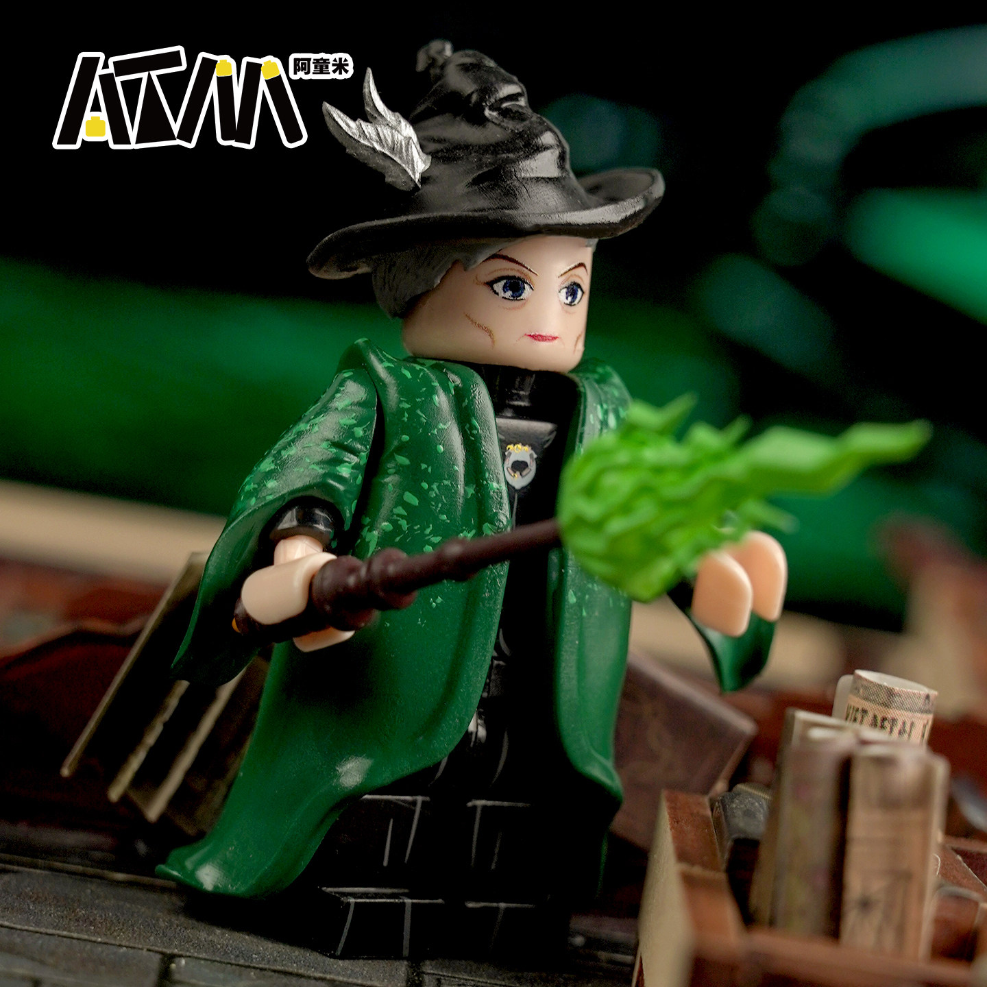 哈利波特系列周边霍格沃兹城堡乐高人仔麦格老师手办积木玩具模型