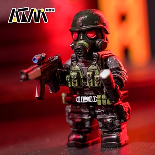反恐精英cs三角洲行动威龙乐高人仔积木红狼周边兵人模型手办玩具