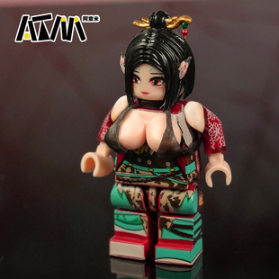 黑神话悟空小狐狸萍萍人偶小人乐高人仔美女泳装玩具积木模型手办