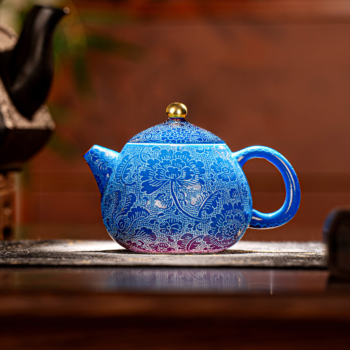 【扒花茶具】景德镇正品龙蛋壶图片