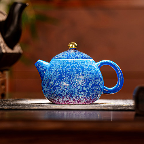 【扒花茶具】景德镇正品龙蛋壶