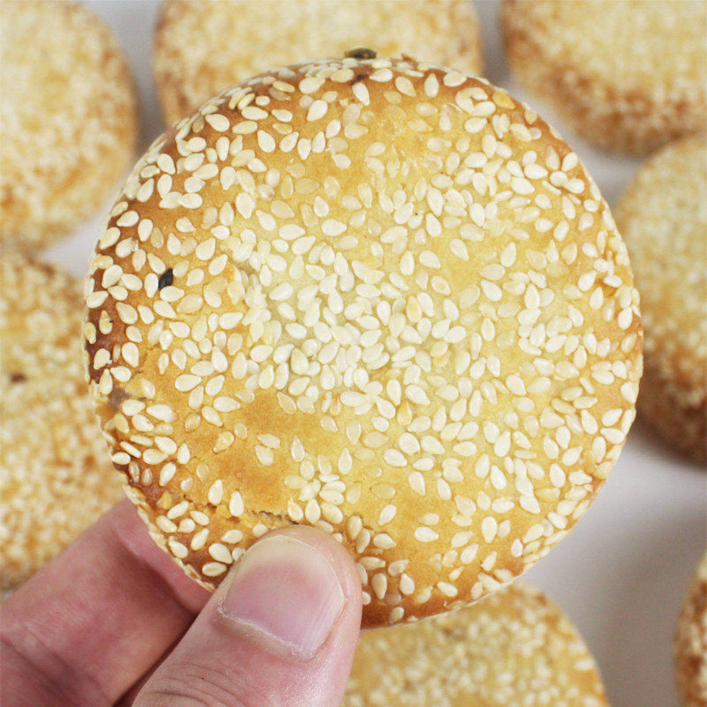麻饼安徽特产喜饼合肥四大名点传统老式大芝麻饼糕点五个仁月饼