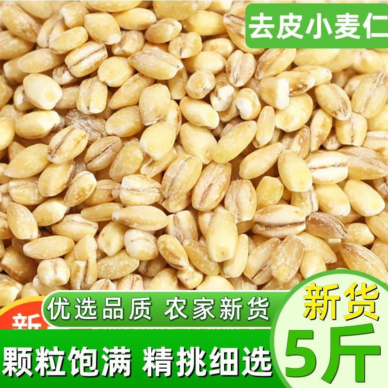 麦仁小麦 去皮小麦仁5斤 小麦粒农家脱皮麦仁米杂粮粥脱壳新小麦